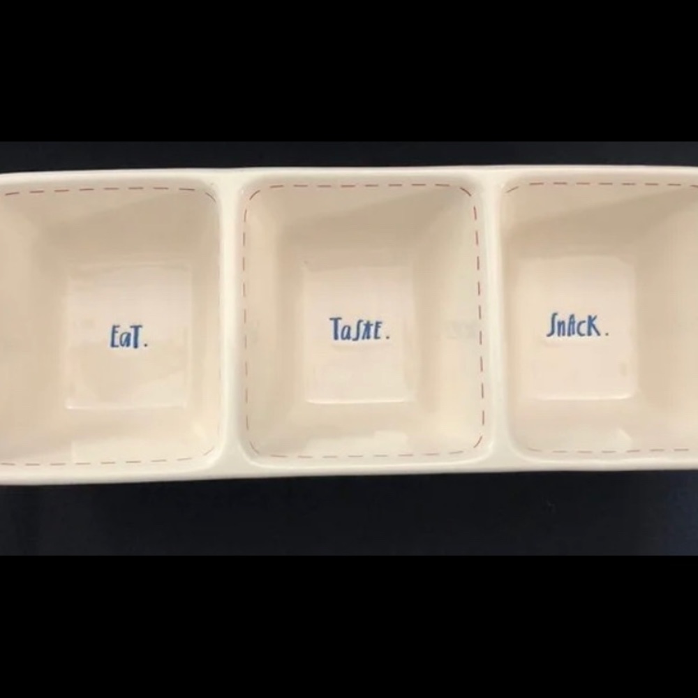 Rae Dunn by Magenta EAT TASTE SNACK Serving Dish